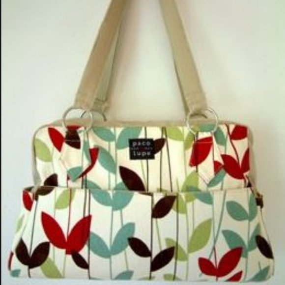 PACO+LUPE HANDMADE CANVAS BOTANICAL PRINT BAG - Picture 1 of 3